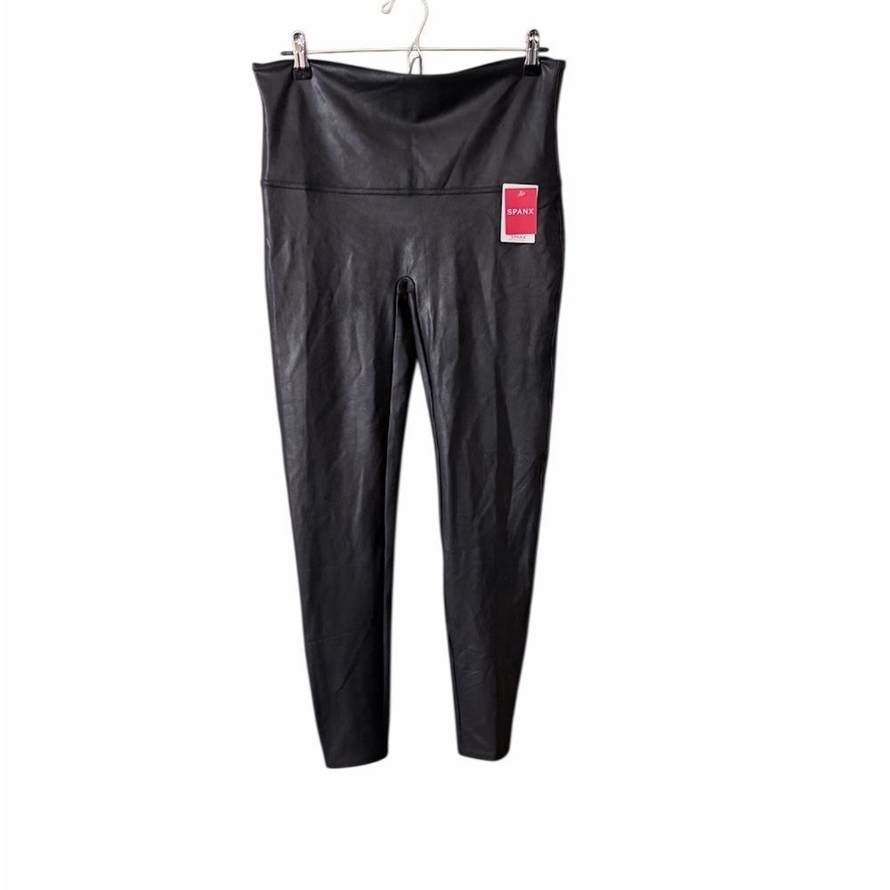 SPANX Faux‎ Leather High-Rise Leggings - Black